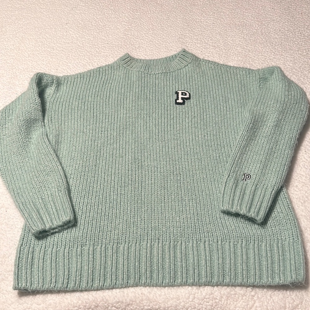 Victoria Secret Pink Seafoam Green Sweater, EUC, Size XS (fits bigger)